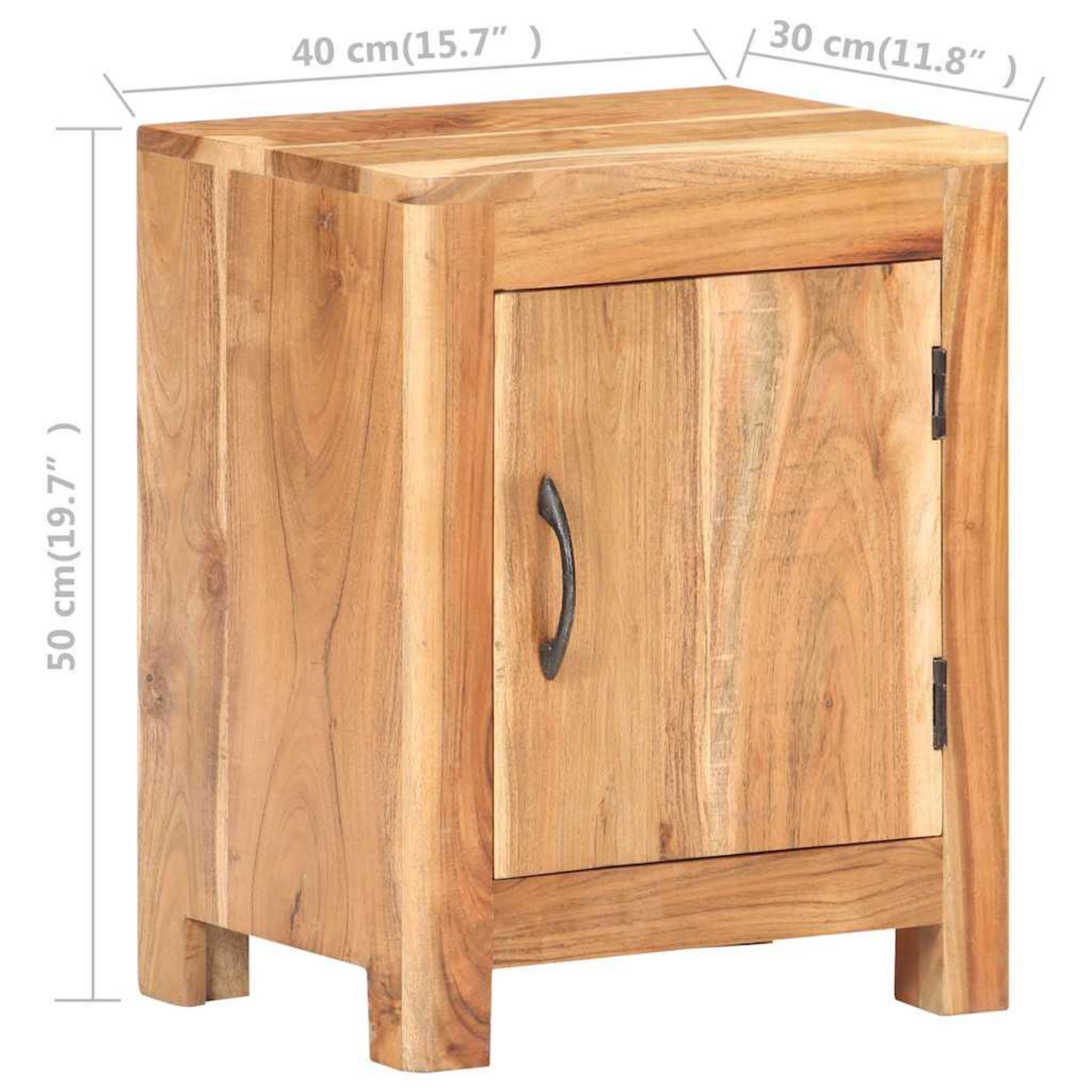 Voir la diapositive 6 : VIDAXL Table de chevet 40x30x50 cm bois d'acacia massif