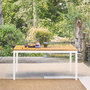 Voir la diapositive 2 : SWEEEK Table de jardin SENORA acacia avec coins arrondis, 8 places, 160 x 90 x 75 cm