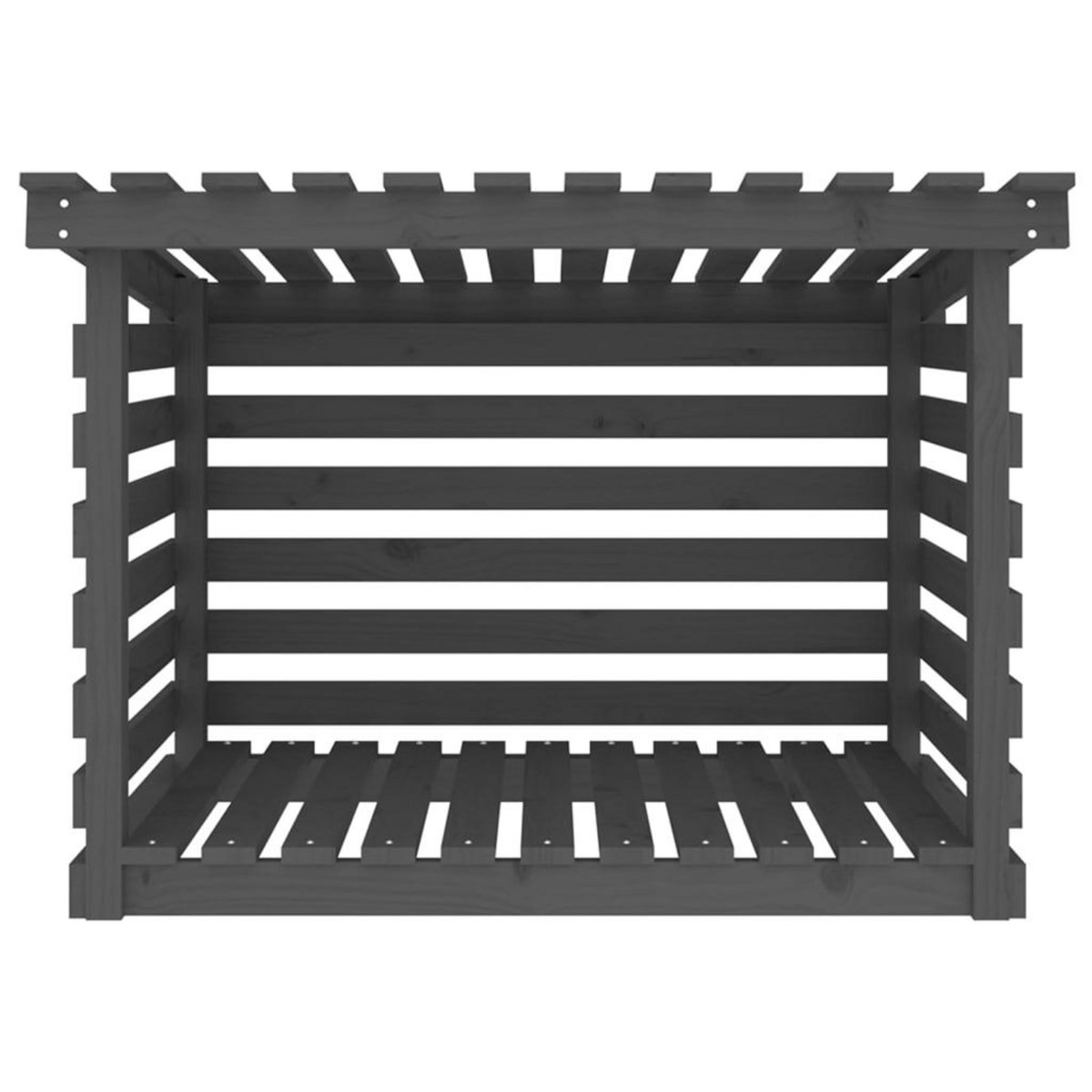 VIDAXL Support pour bois de chauffage Gris 108x73x79 cm Bois de pin