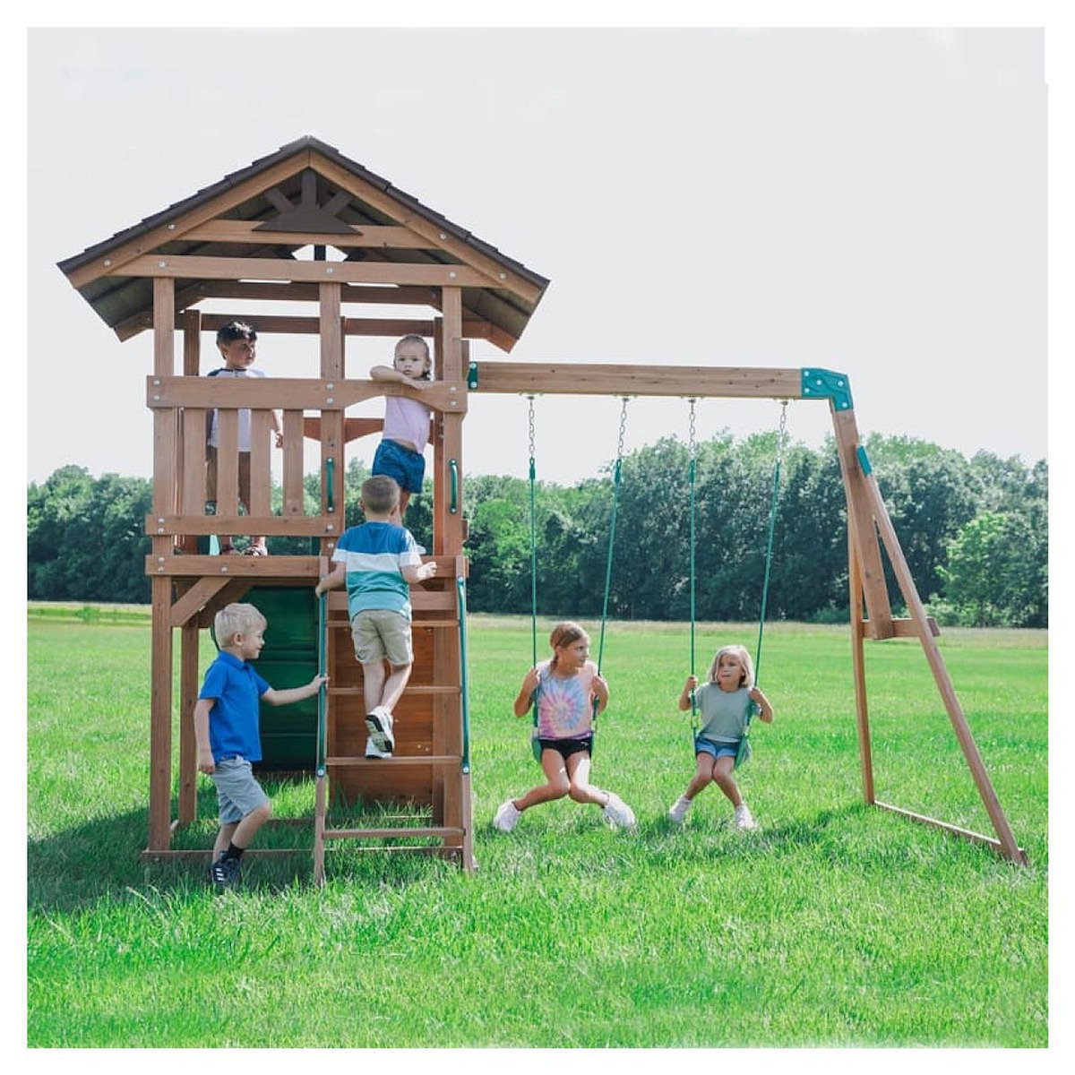 Backyard Discovery Portique en bois Lightning Ridge