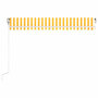 Voir la diapositive 3 : VIDAXL Auvent retractable automatique 450x300 cm Jaune et blanc