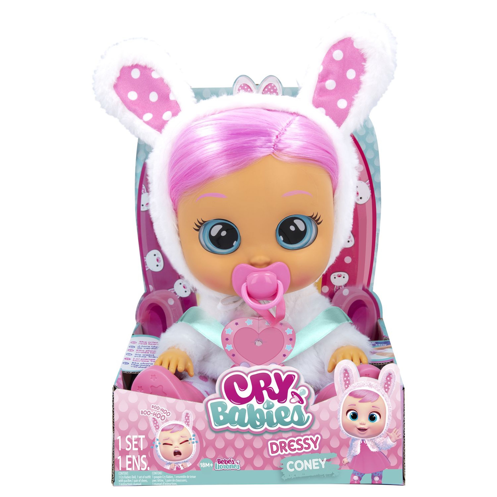 Voir la diapositive 3 : IMC TOYS Poupon à fonction - CRY Babies dressy Coney