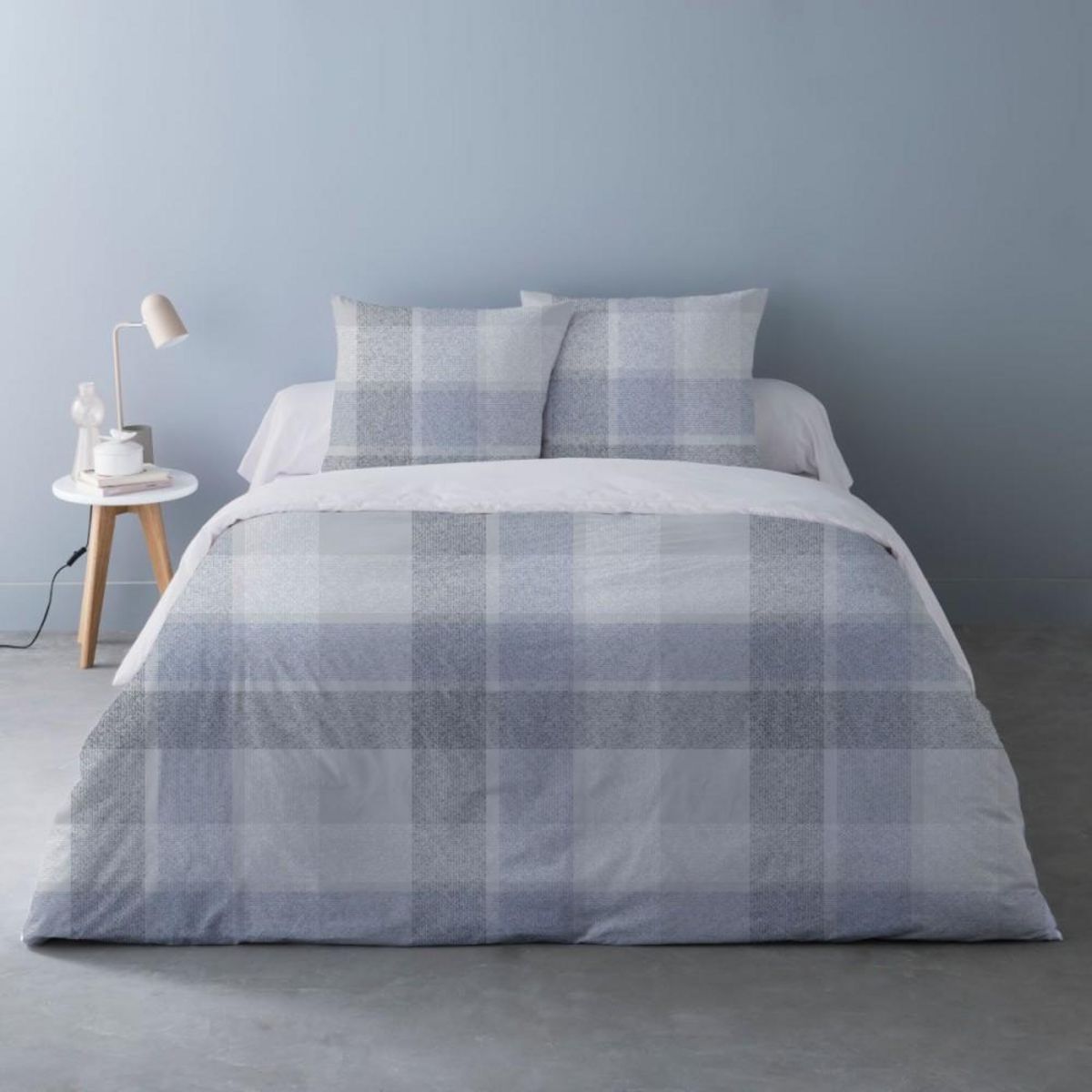 Dourev Housse de couette 240x220 + 2 taies flanelle 100% coton