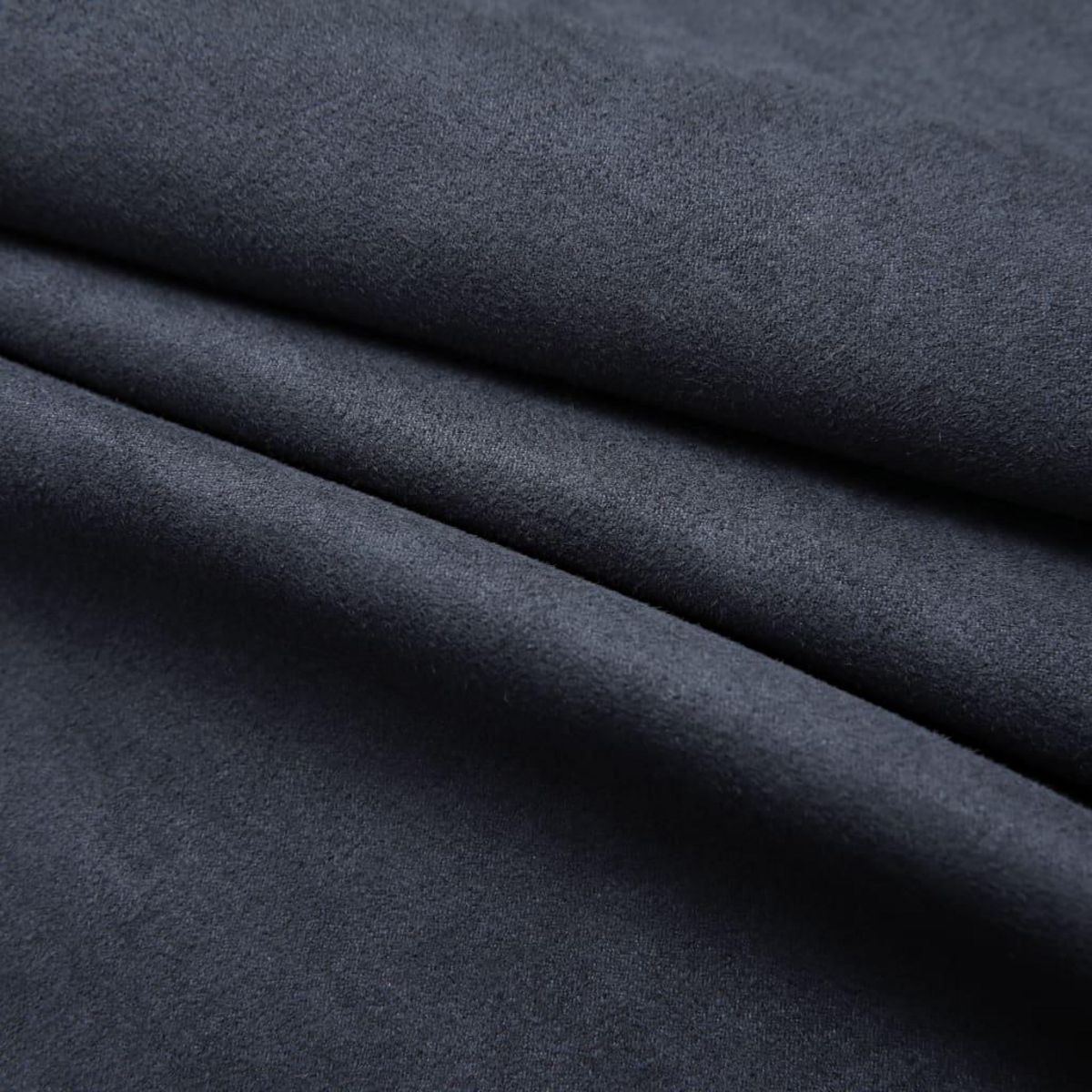 VIDAXL Rideaux occultants avec anneaux Metal 2pcs Anthracite 140x225cm