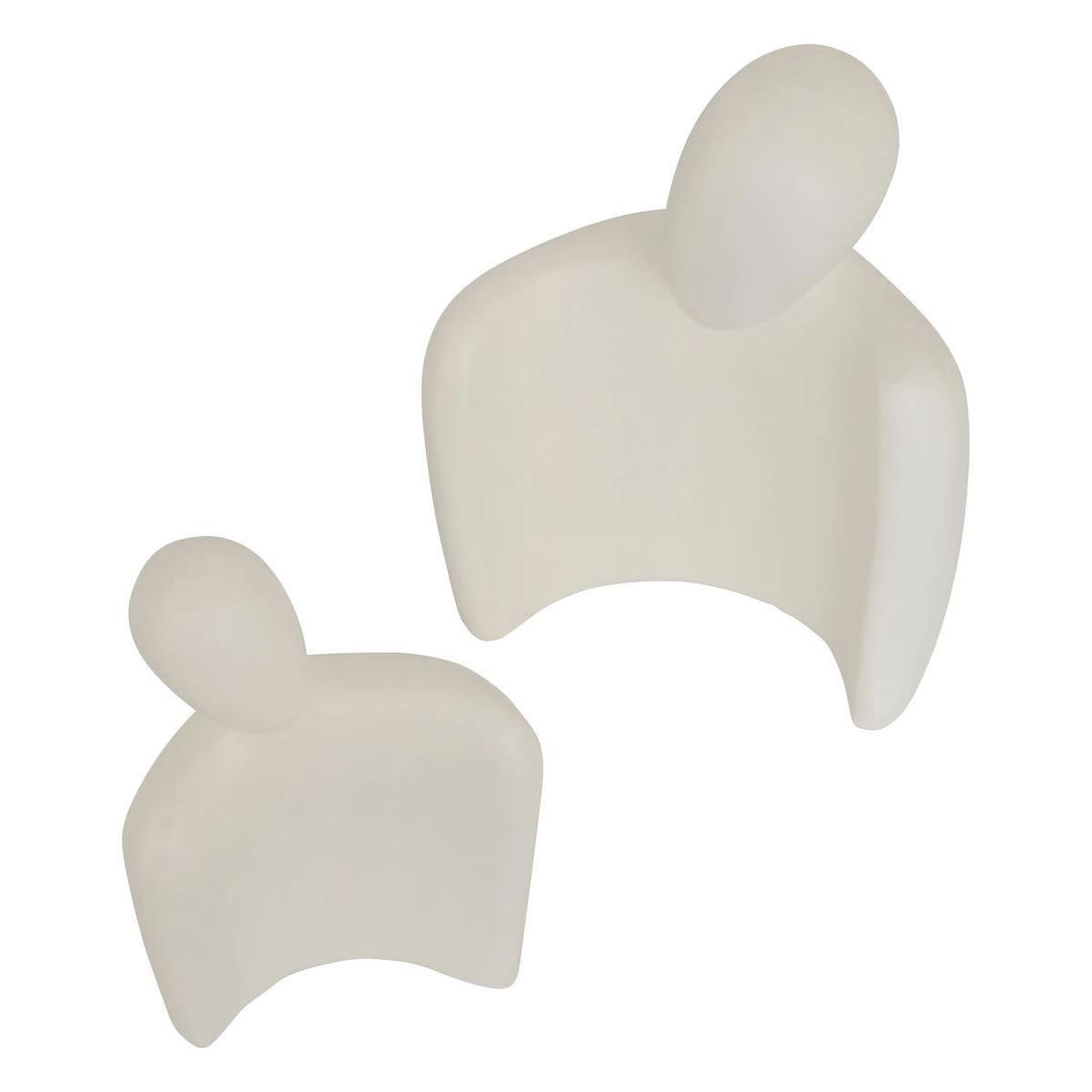 Voir la diapositive 2 : ATMOSPHERA Statuette couple en résine  rima  22cm blanc