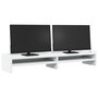 Voir la diapositive 3 : VIDAXL Support de moniteur blanc 100x24x16 cm bois d ingénierie