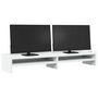 Voir la diapositive 3 : VIDAXL Support de moniteur blanc 100x24x16 cm bois d ingénierie