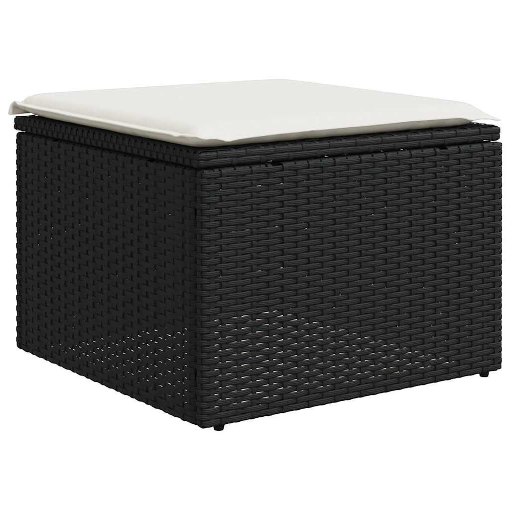 Voir la diapositive 5 : VIDAXL Salon de jardin 8 pcs avec coussins noir resine tressee