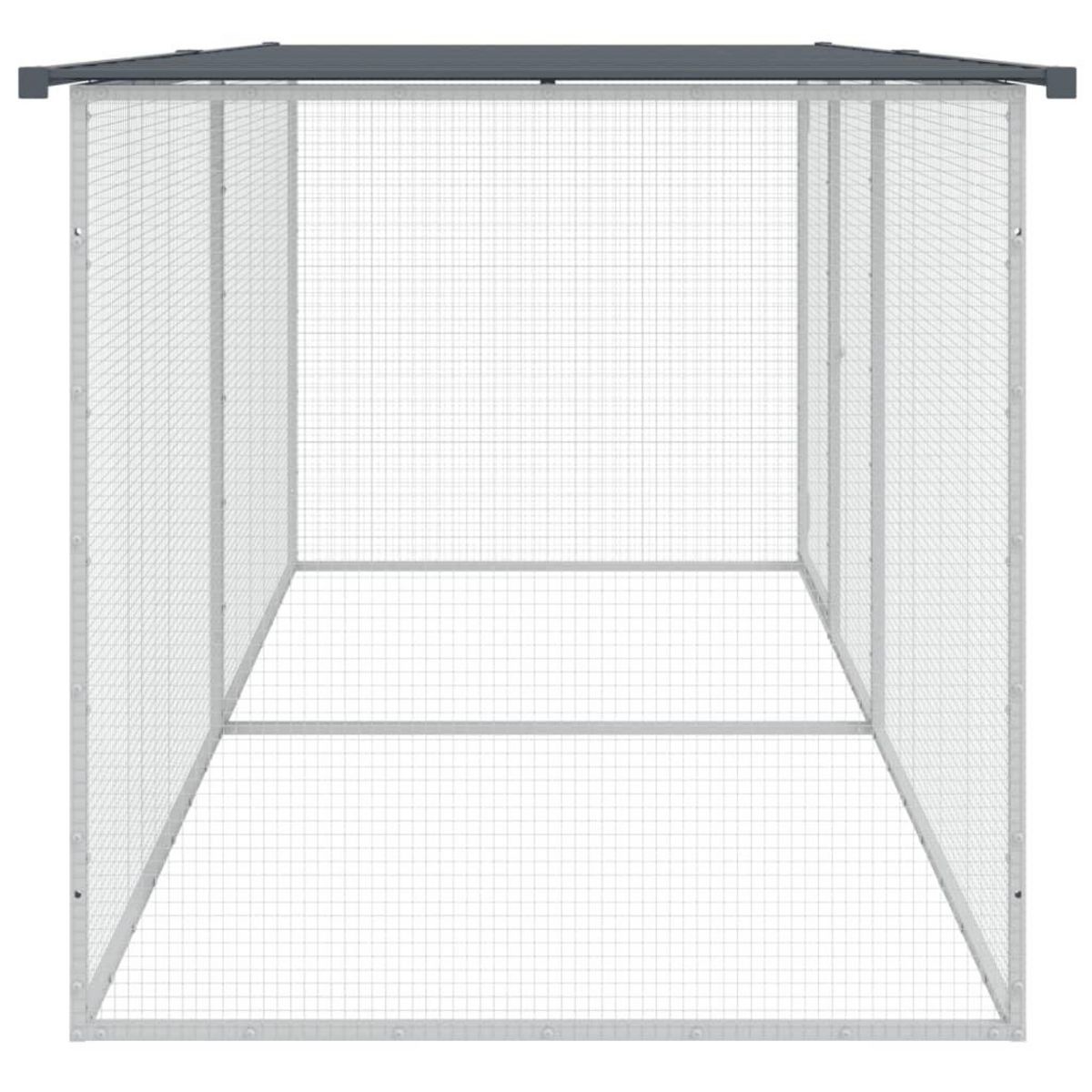VIDAXL Poulailler avec toit anthracite 203x98x90 cm acier galvanise