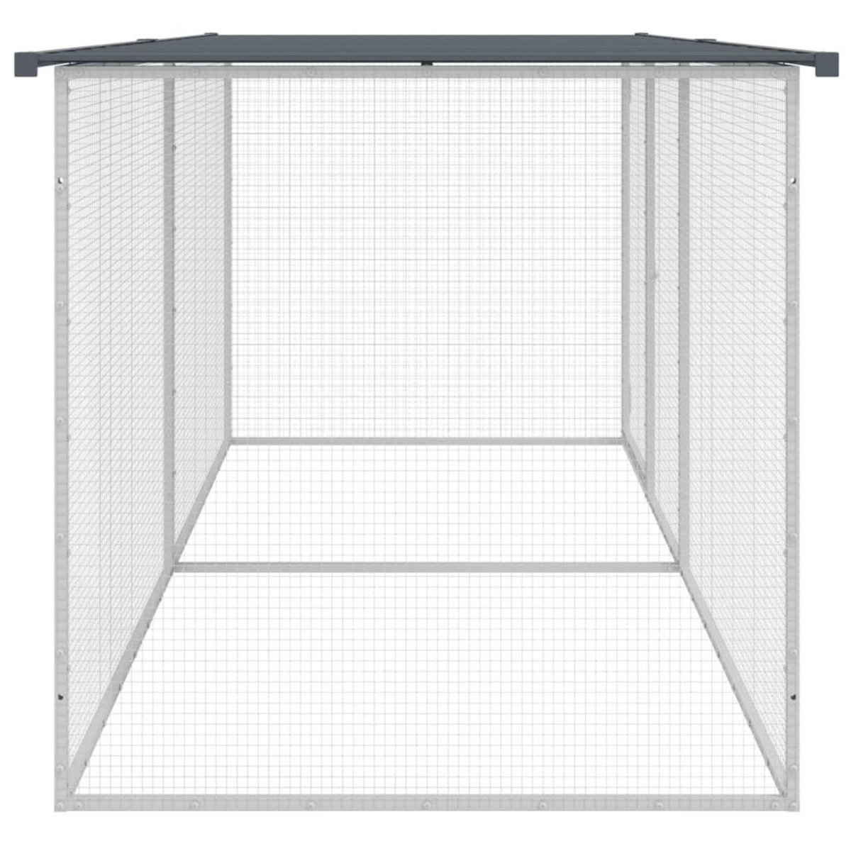 VIDAXL Poulailler avec toit anthracite 203x98x90 cm acier galvanise