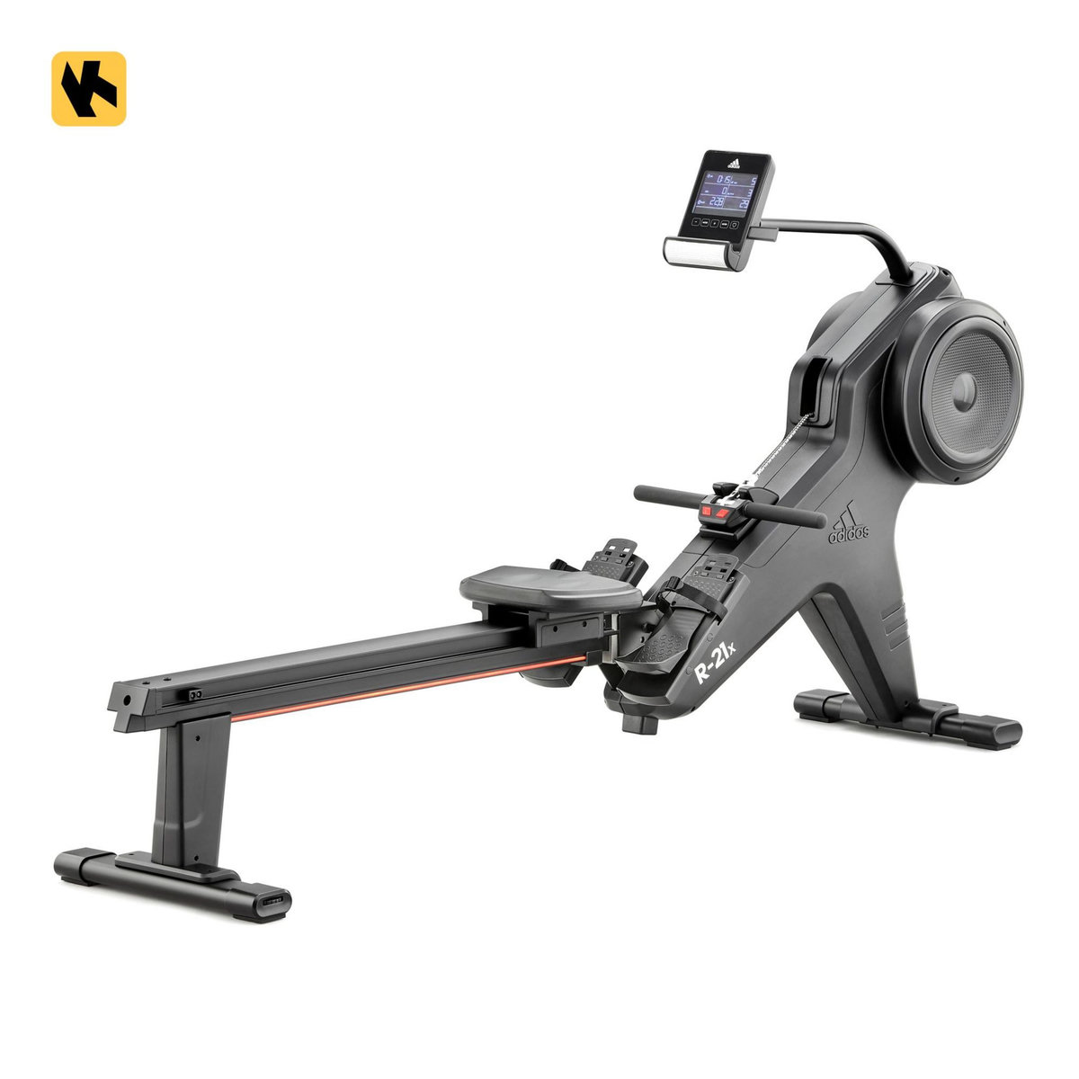 Adidas Rameur de Fitness - Adidas - Modèle R-21x - Maison/Appartement - Ecran LED - 16 niveaux de résistance