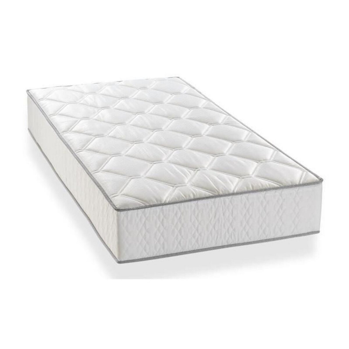 FINLANDEK Ensemble matelas ressorts + sommier tapissier 90 x 190 - Confort equilibre - Epaisseur 23 cm - Galon gris - FINLANDEK Hyvyys