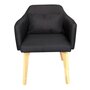 Voir la diapositive 5 : Paris Prix Lot de 2 Fauteuils Scandinave en Tissu  Delante  67cm Noir