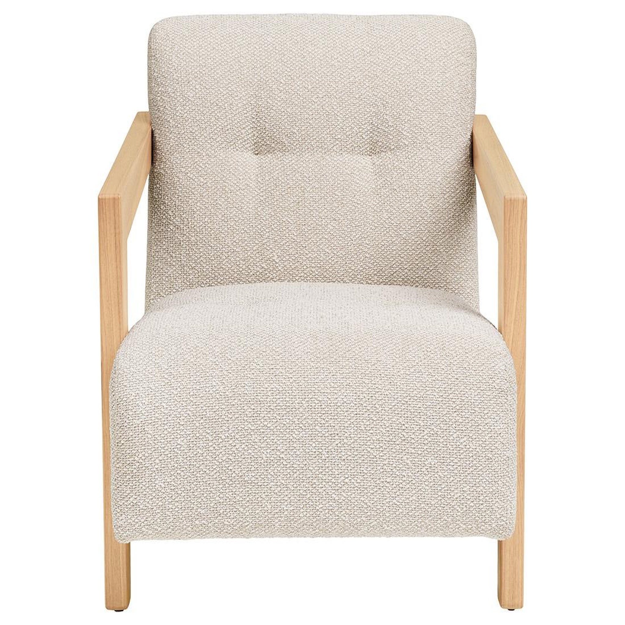 Voir la diapositive 4 : LISA DESIGN Lola - fauteuil en tissu texturé - accoudoirs en chêne massif fsc  100%