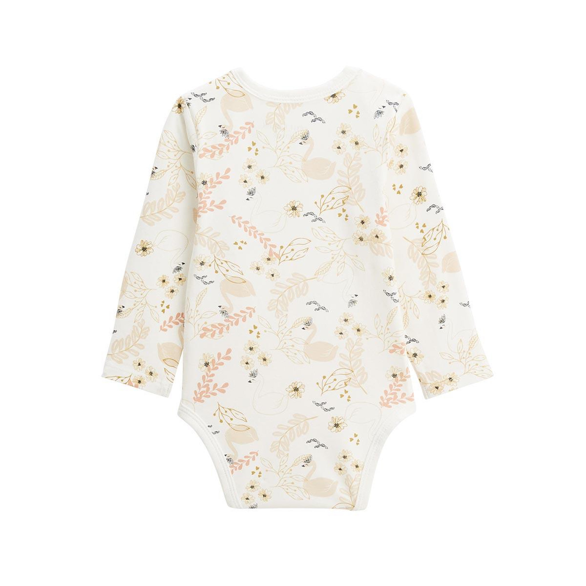 Voir la diapositive 3 : PETIT BEGUIN Lot de 2 bodies bébé manches longues swan