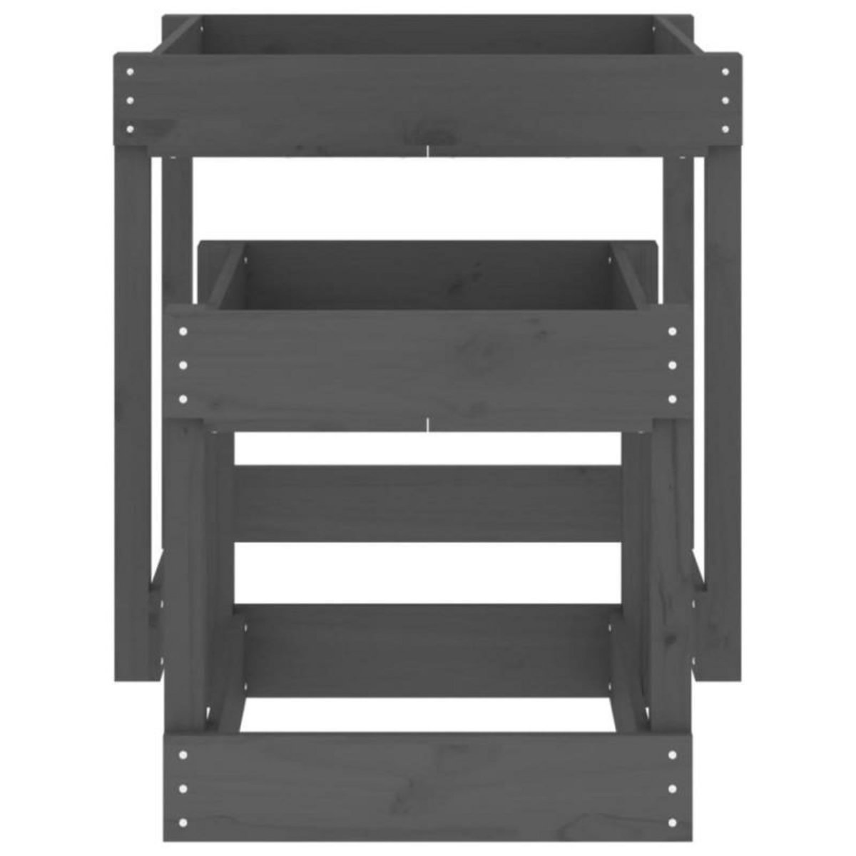 VIDAXL Tables à sable 2 pcs gris bois de pin massif