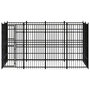 Voir la diapositive 2 : VIDAXL Chenil d'exterieur pour chiens Acier 7,37 m²