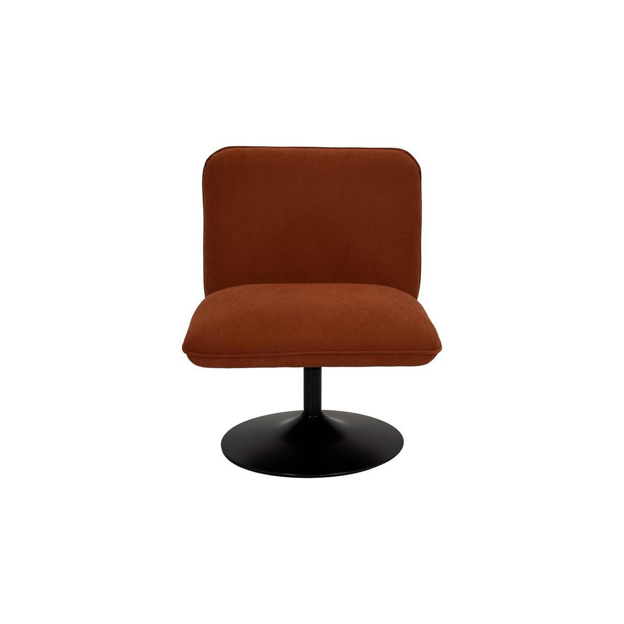 Voir la diapositive 2 : The Home Deco Factory Fauteuil pivotant côtelé  jules  79cm terracotta