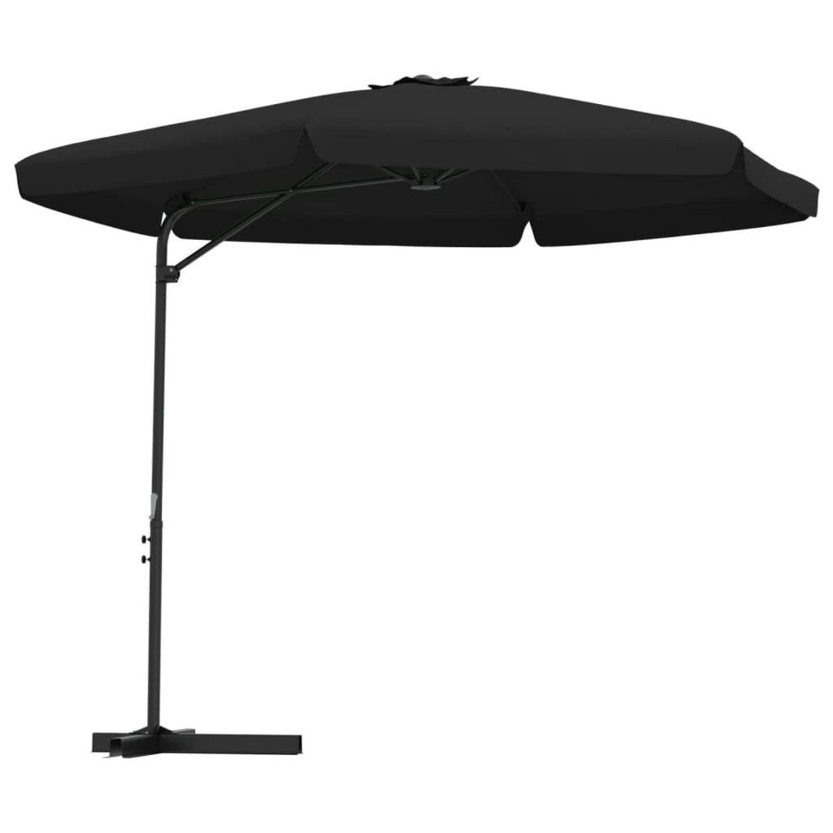 VIDAXL Parasol de jardin avec mat en acier 300 cm Noir