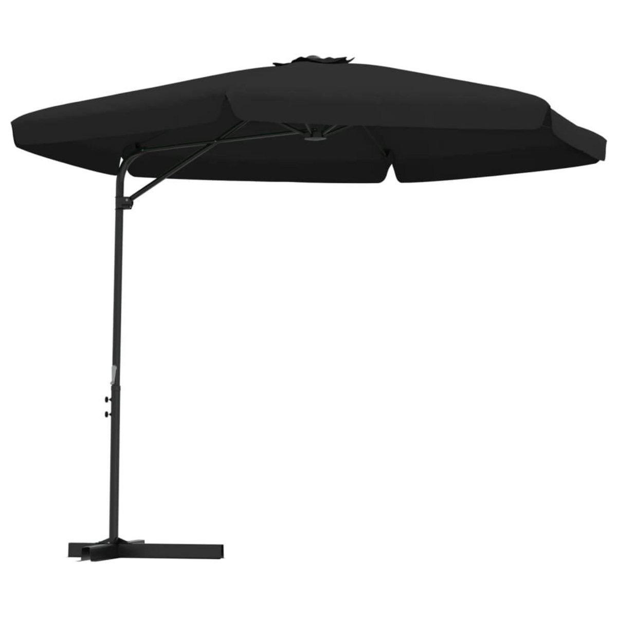 VIDAXL Parasol de jardin avec mat en acier 300 cm Noir