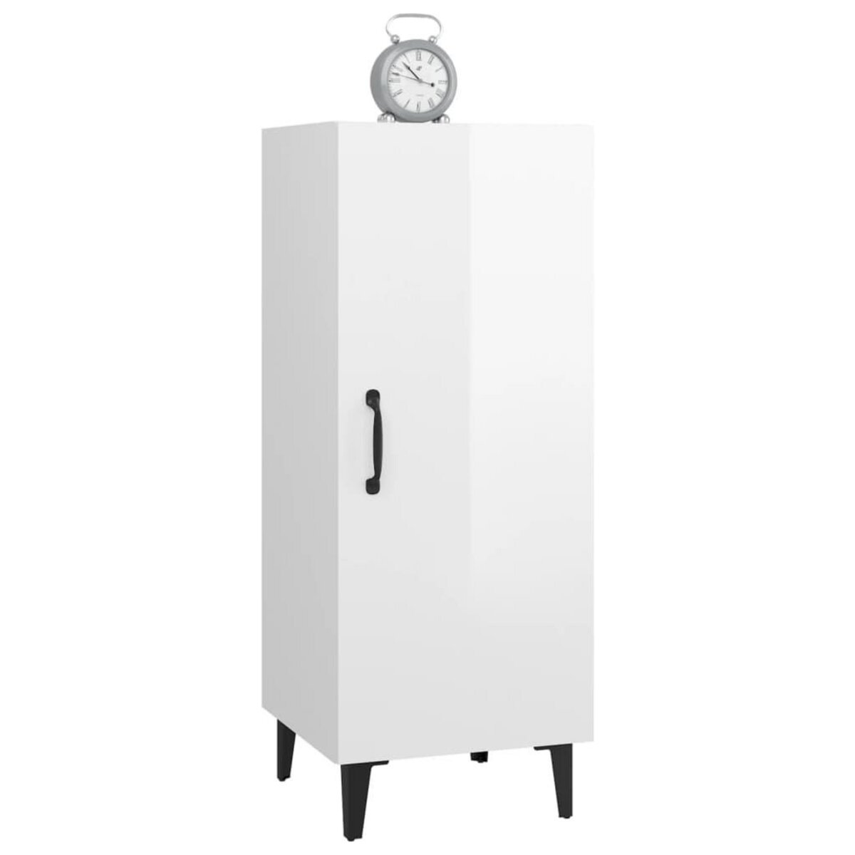 VIDAXL Buffet Blanc brillant 34,5x34x90 cm Bois d'ingenierie