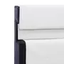VIDAXL Cadre de lit avec LED Blanc et noir Similicuir 135x190 cm