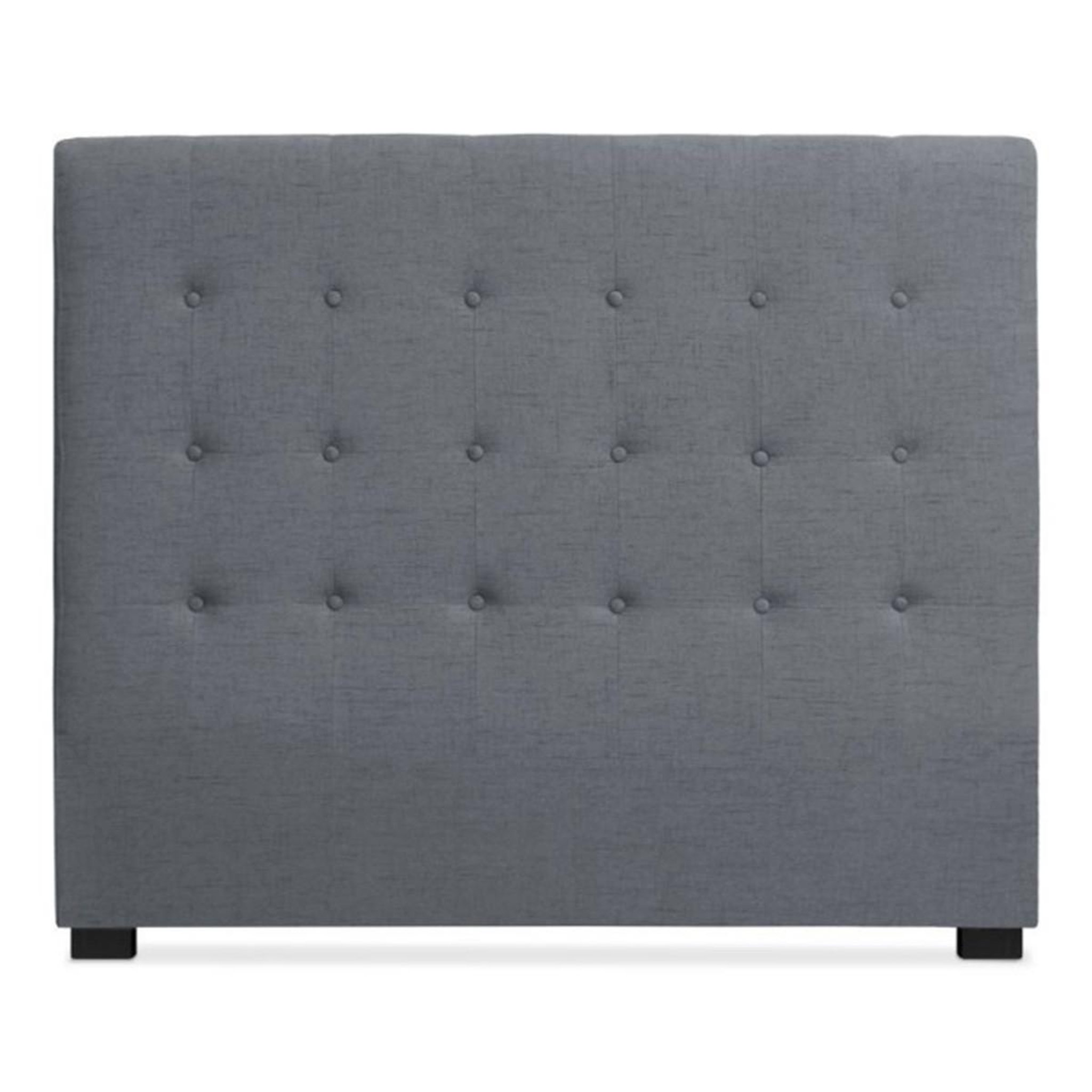 Voir la diapositive 1 : Paris Prix Tête de lit capitonnée en tissu  amor  140cm gris