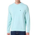 CALVIN KLEIN JEANS Sweat Bleu Turquoise Homme Calvin Klein 350terry Monog. Coloris disponibles : Bleu