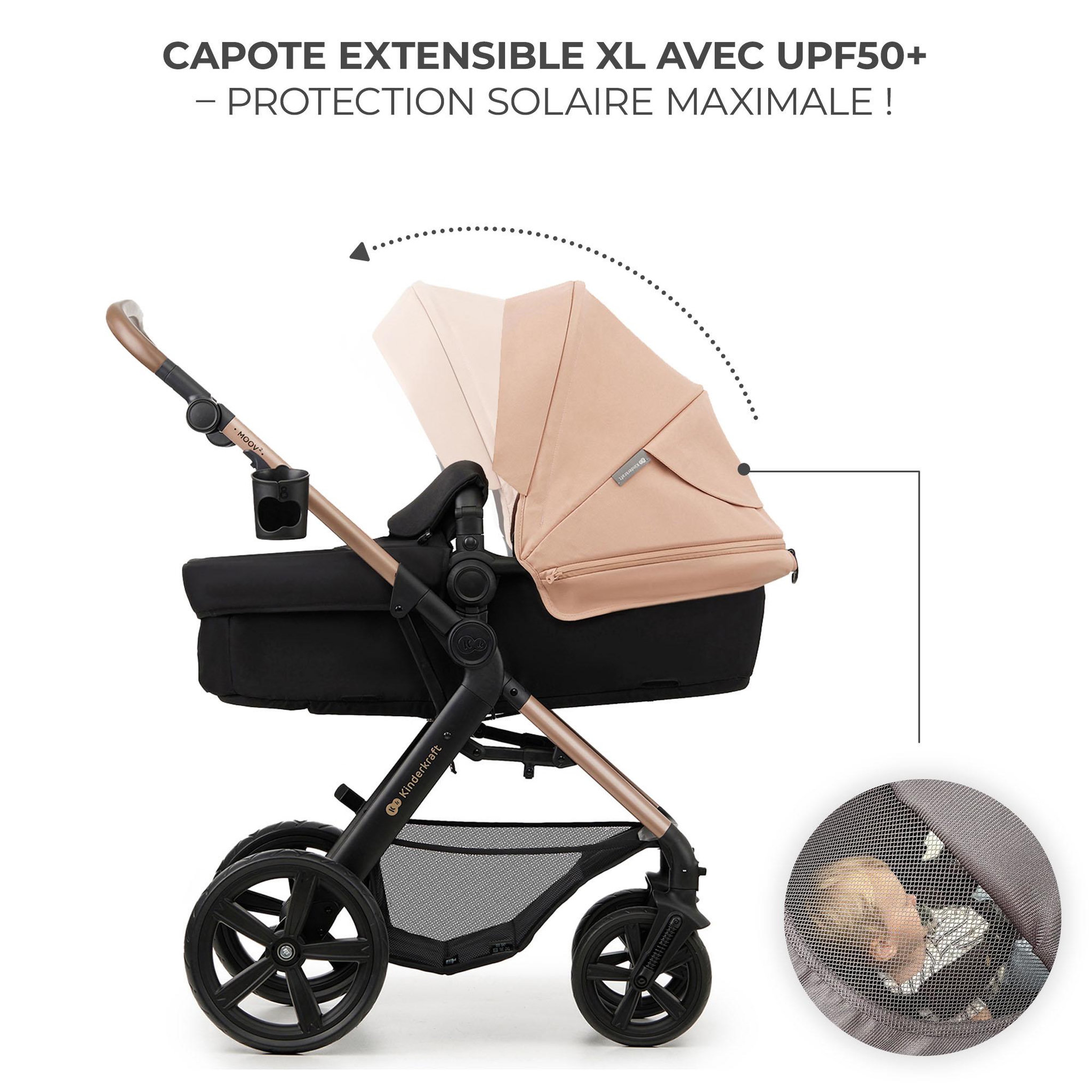 Voir la diapositive 2 : KINDERKRAFT Poussette trio moov 2 pratique et confortable
