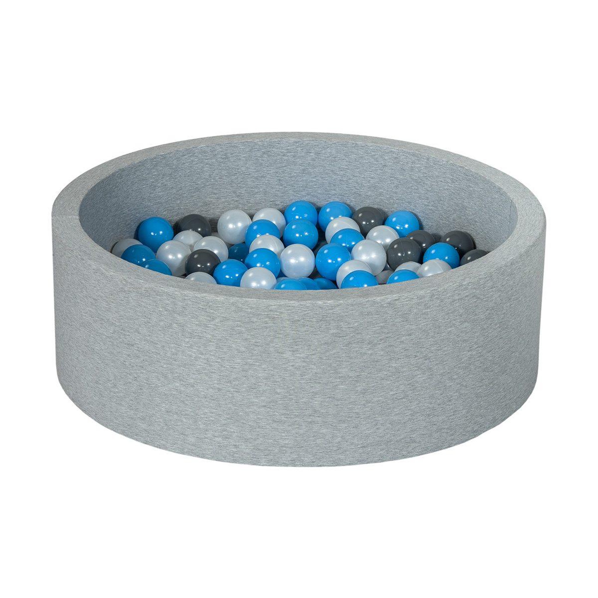 VELINDA Piscine à balles aire de jeu + 200 balles perle, gris, bleu clair