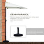 Voir la diapositive 4 : OUTSUNNY Demi parasol - parasol de balcon - ouverture fermeture manivelle - acier polyester haute densité crème