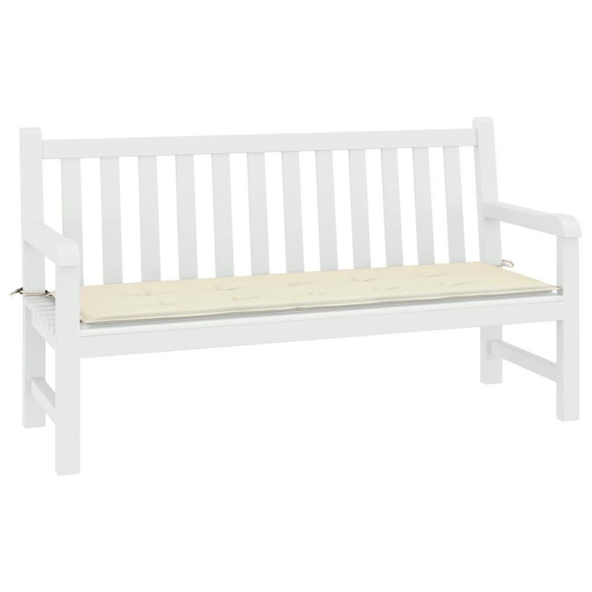 Voir la diapositive 3 : VIDAXL Coussin de banc de jardin creme 200x50x3 cm tissu oxford