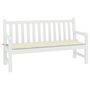 Voir la diapositive 3 : VIDAXL Coussin de banc de jardin creme 200x50x3 cm tissu oxford