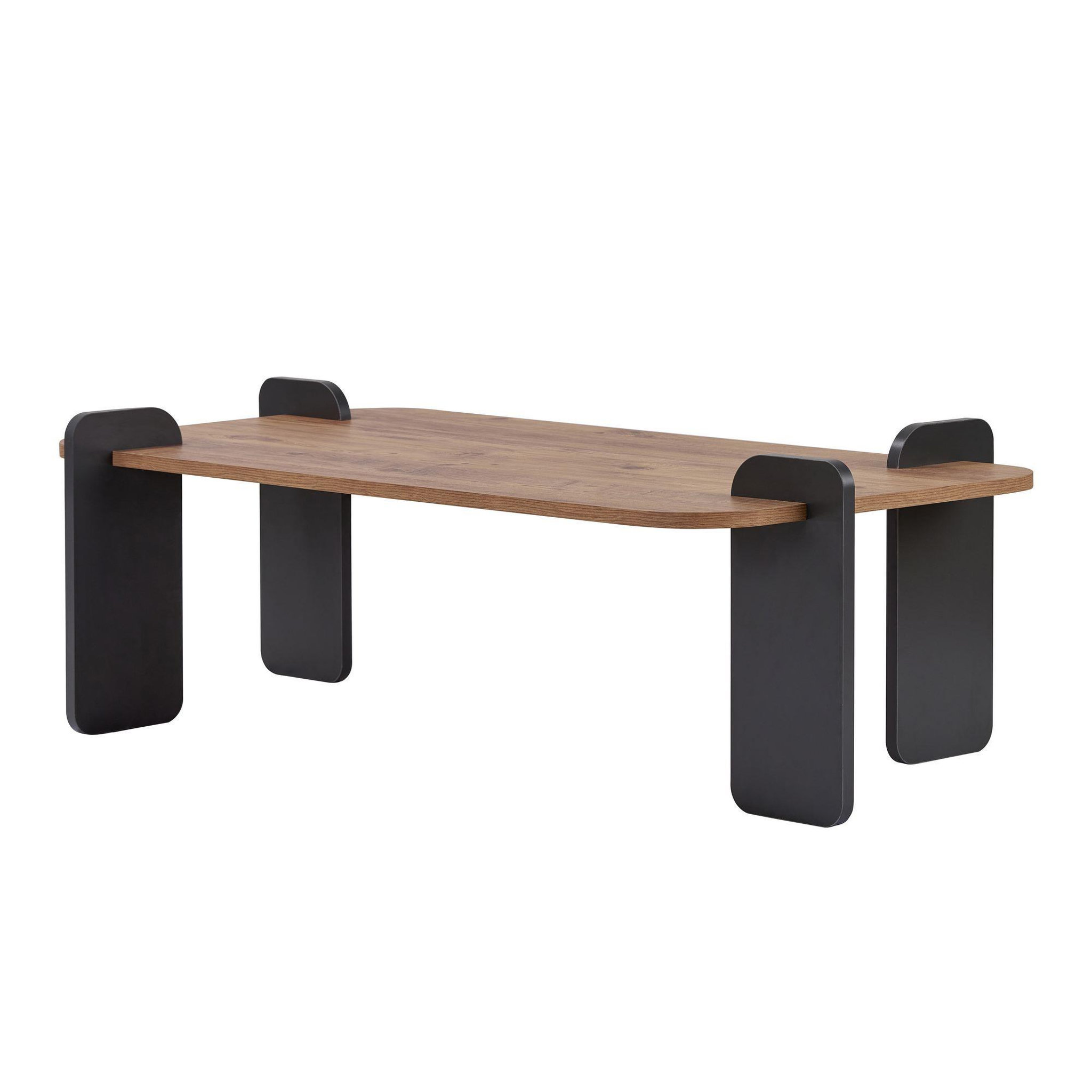 Voir la diapositive 4 : Habitat et Jardin Table basse en bois  renard  - 120 x 60 x 35 cm - marron clair