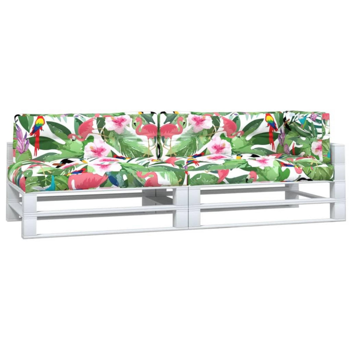 VIDAXL Coussins de palette lot de 5 multicolore tissu