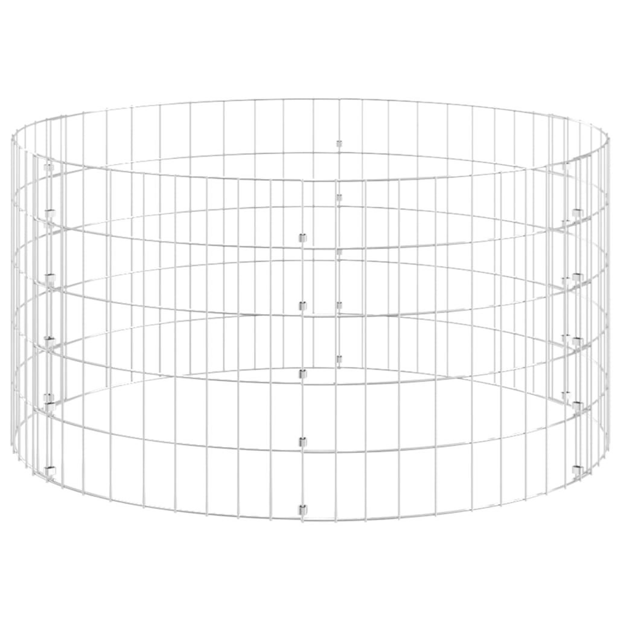 Voir la diapositive 3 : VIDAXL Poteau a gabion circulaire Acier galvanise Ø100x50 cm