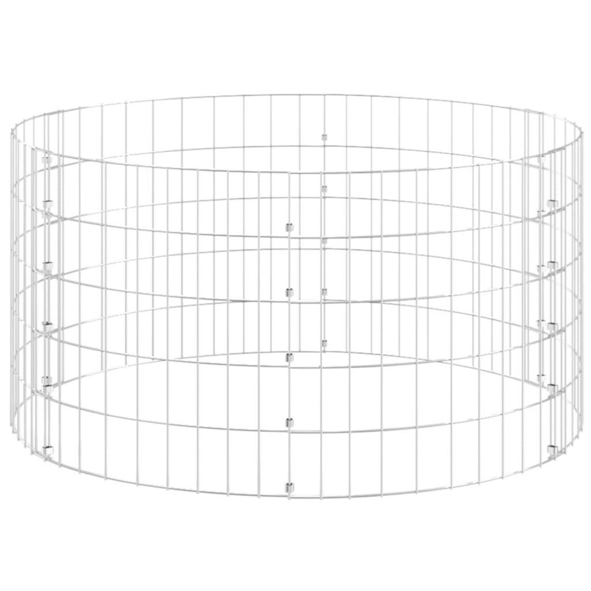 VIDAXL Poteau a gabion circulaire Acier galvanise Ø100x50 cm