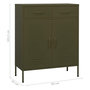 Voir la diapositive 6 : VIDAXL Armoire de rangement Vert olive 80x35x101,5 cm Acier