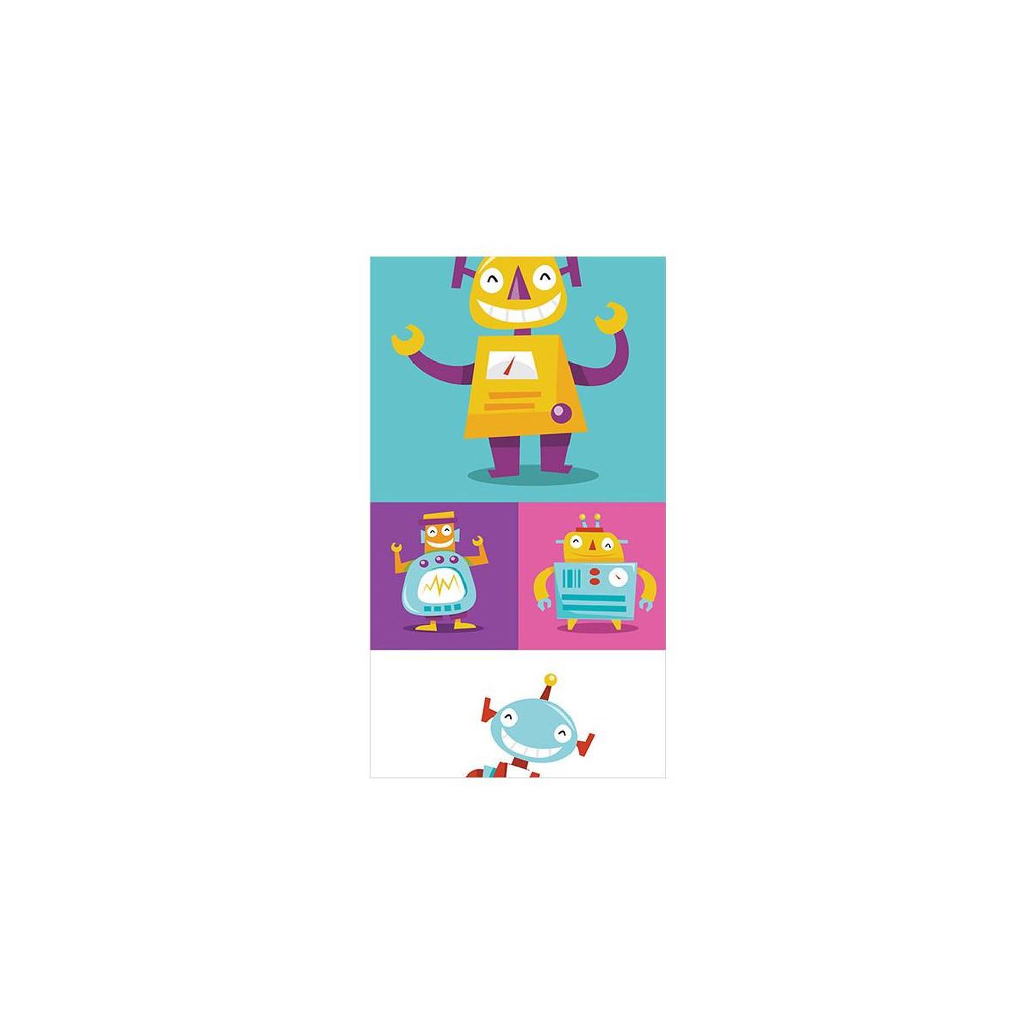 Voir la diapositive 2 : Paris Prix Papier peint  colorful robots  50x1000cm