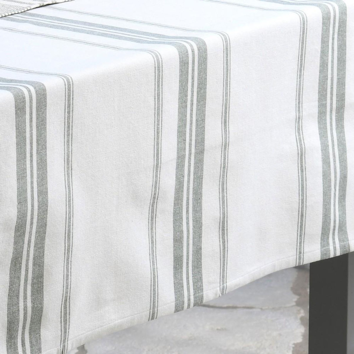 Lovely Casa Nappe rectangulaire 140x240 en coton coloris naturel