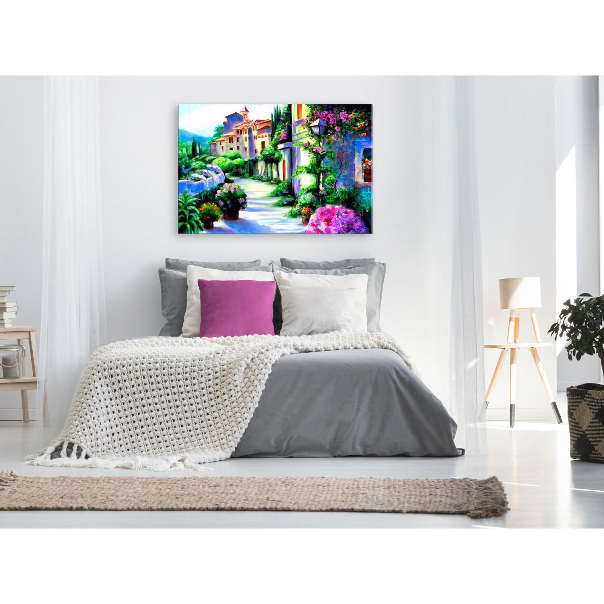 Voir la diapositive 2 : Paris Prix Tableau imprimé  flower street wide
