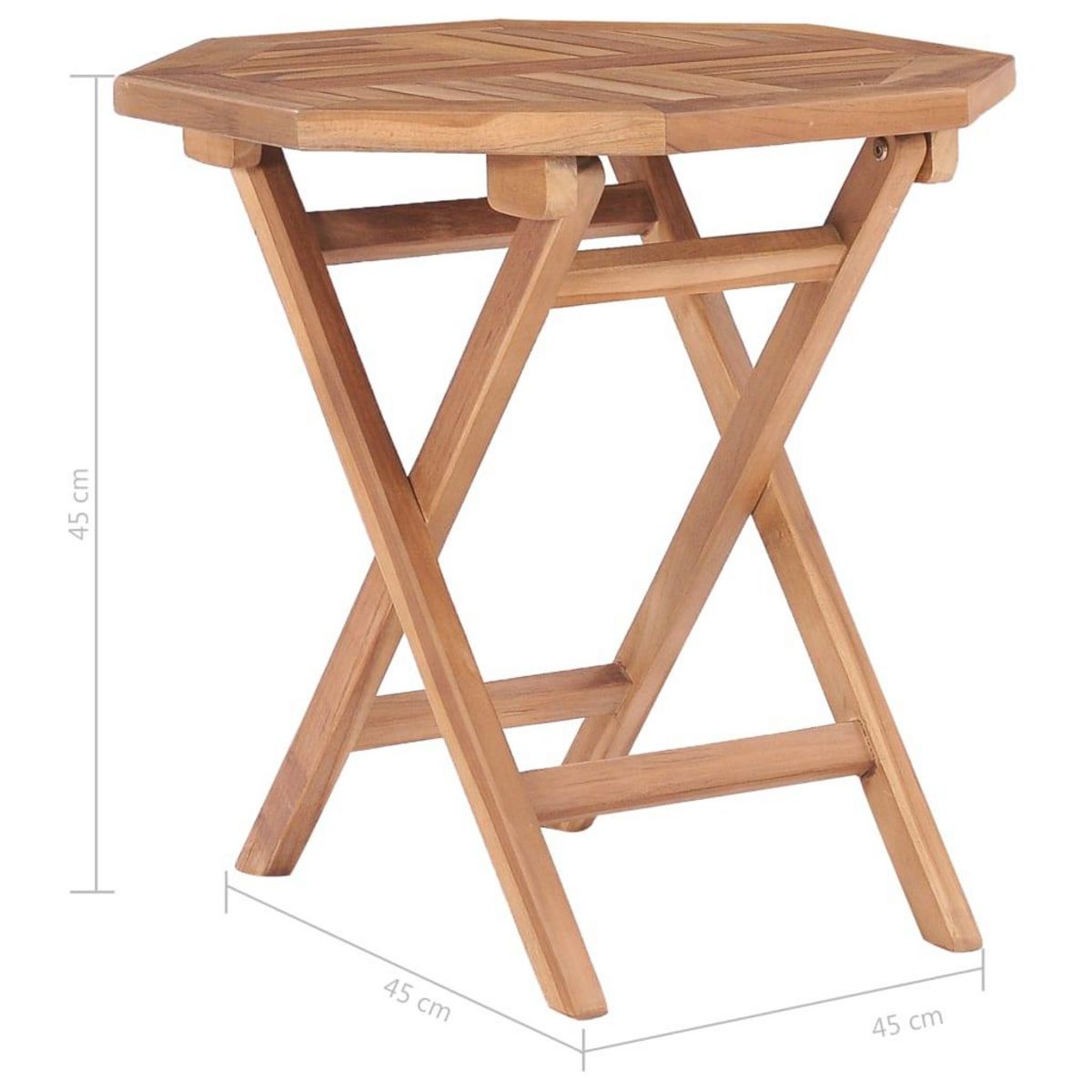 VIDAXL Table pliable de jardin 45x45x45 cm Bois de teck solide