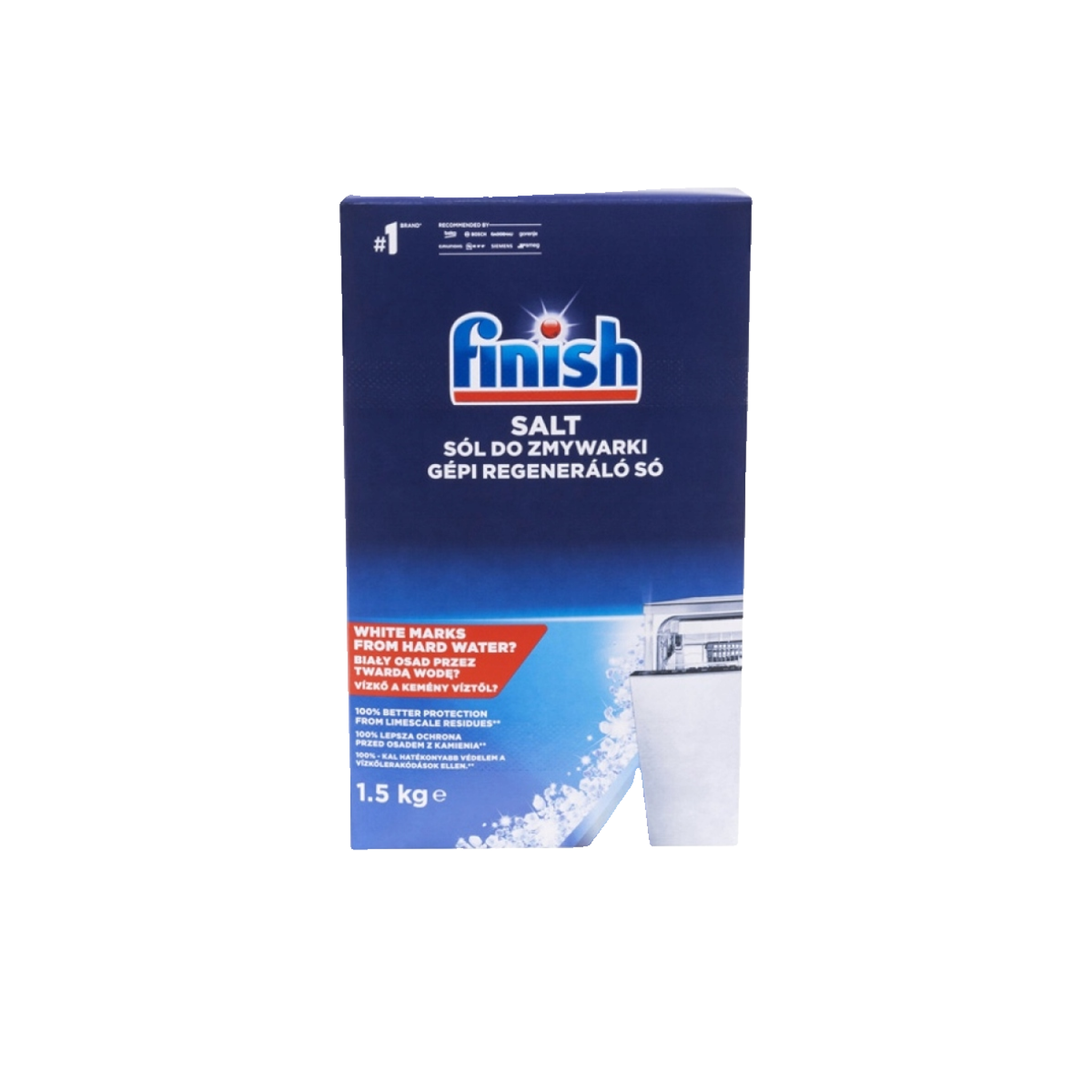 Voir la diapositive 4 : FINISH sel pour lave-vaisselle 1.5kg