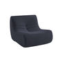Voir la diapositive 6 : SWEEEK Chauffeuse tissu effet alpaca 3 places. bleu nuit. style contemporain. L 91 x P 105 x H 72cm