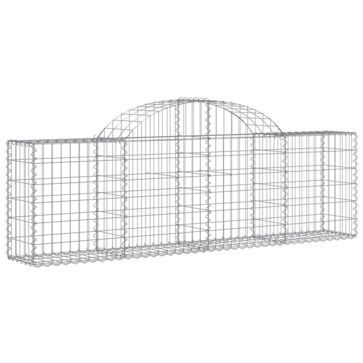 VIDAXL Paniers a gabions arques 30 pcs 200x30x60/80 cm Fer galvanise
