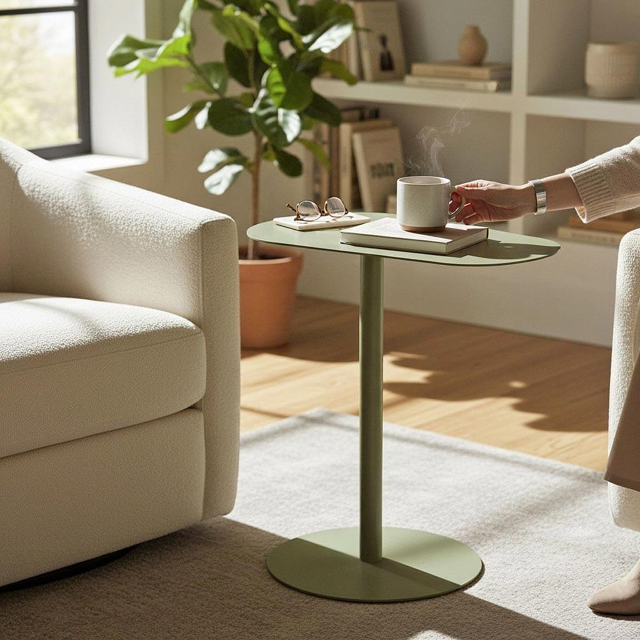 Voir la diapositive 4 : Paris Prix Table d'Appoint Design  Conrad  60cm Vert