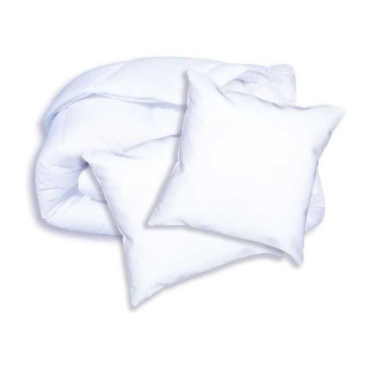 DODO DODO Pack Couette chaude anti-acariens 220x240 cm + 2 oreillers 60x60 cm - Splendeur - Garnissage 100% volupt'air 350gr/m² - Bl
