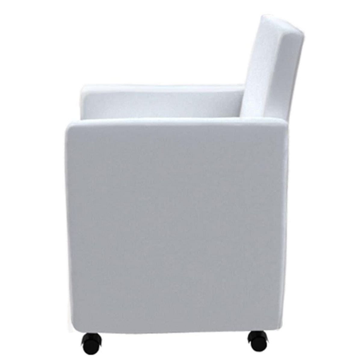 VIDAXL Chaises a manger lot de 6 blanc similicuir