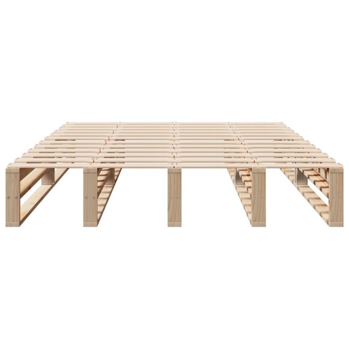 VIDAXL Cadre de lit sans matelas 140x190 cm bois de pin massif