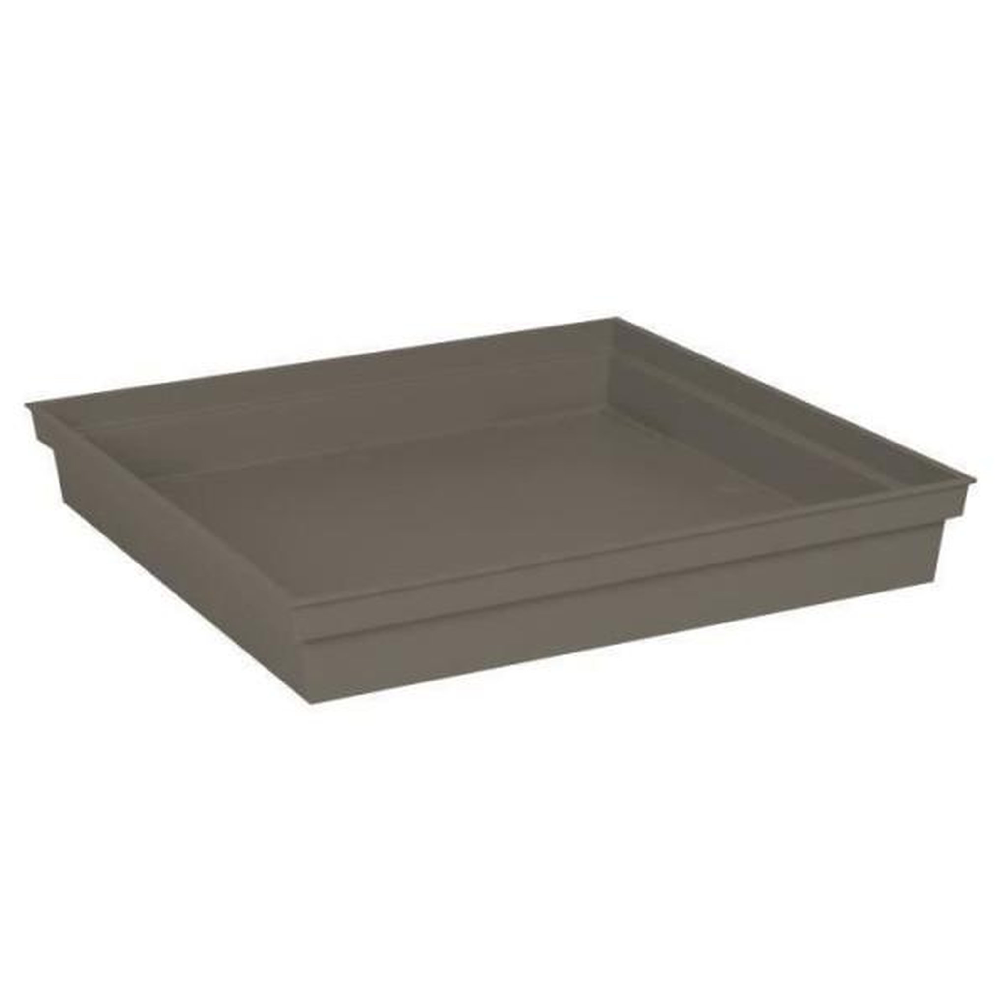 EDA PLASTIQUE EDA Soucoupe carrée Toscane - 40 cm - Taupe